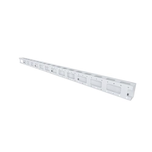 Органайзер кабельный вертикальный ONTEK COV47UWF100/800-7035, 47U с крышкой, ширина 100мм, для шкафов серии TC шириной 800мм, серый RAL 7035