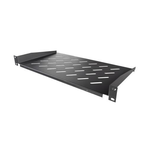 Полка переднего крепления ONTEK SHC1U250-9005, глубина 250мм, крепление 19 1U, черный RAL 9005