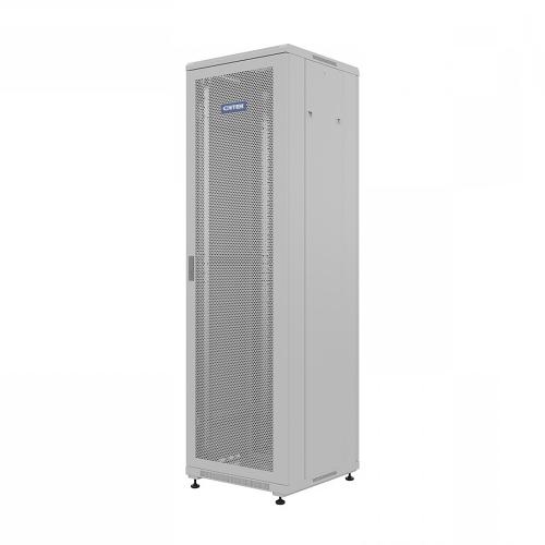 Шкаф напольный универсальный серверный ONTEK TC 18U 600х600мм, 4 профиля 19, двери перфорированная и сплошная металл, боковые стенки съемные, регулируемые опоры, разобранный, серый RAL 7035