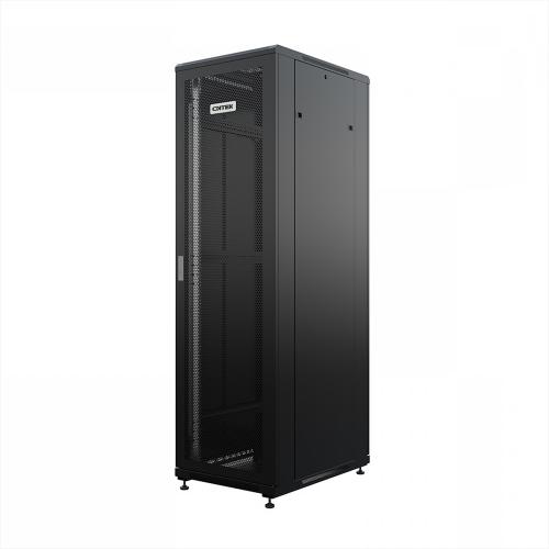 Шкаф напольный универсальный серверный ONTEK TC 18U 600х800мм, 4 профиля 19, двери перфорированная и перфорированная, боковые стенки съемные, регулируемые опоры, разобранный, черный RAL 9005
