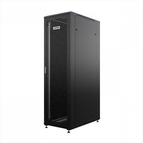 Шкаф напольный универсальный серверный ONTEK TC 32U 600х1000мм, 4 профиля 19, двери перфорированная и сплошная металл, боковые стенки съемные, регулируемые опоры, разобранный, черный RAL 9005