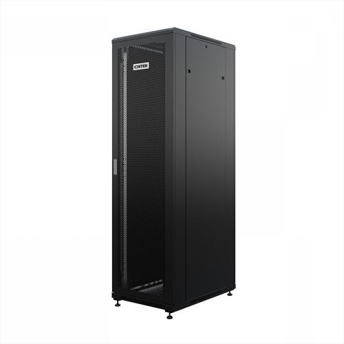 Шкаф напольный универсальный серверный ONTEK TC 32U 600х800мм, 4 профиля 19, двери перфорированная и сплошная металл, боковые стенки съемные, регулируемые опоры, разобранный, черный RAL 9005