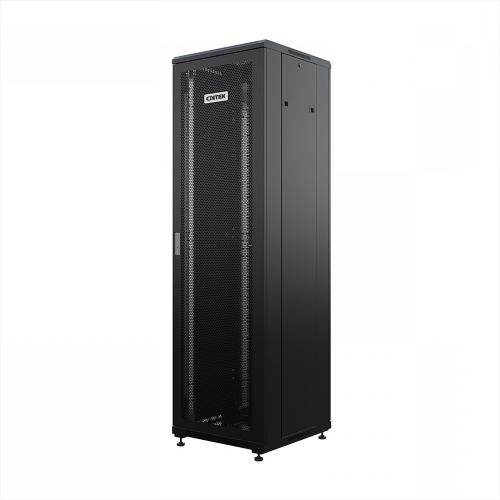 Шкаф напольный универсальный серверный ONTEK TC 42U 600х600мм, 4 профиля 19, двери перфорированная и сплошная металл, боковые стенки съемные, регулируемые опоры, разобранный, черный RAL 9005