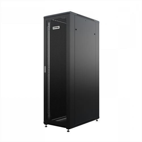 Шкаф напольный универсальный серверный ONTEK TC 47U 800х1000мм, 4 профиля 19, двери перфорированная и сплошная металл, боковые стенки съемные, регулируемые опоры, разобранный, черный RAL 9005
