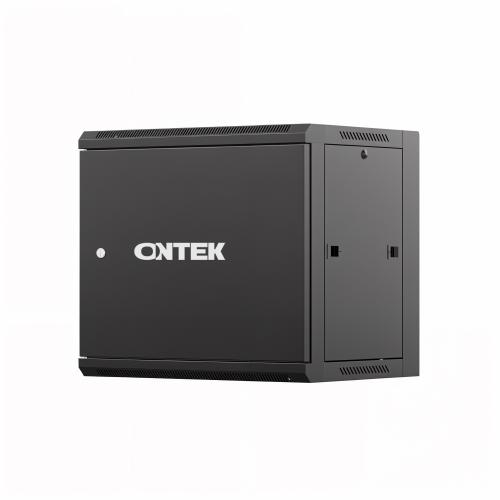 Шкаф настенный телекоммуникационный ONTEK TSN 12U 600х600х635мм, 2 профиля 19, дверь сплошная металл, боковые стенки съемные, разобранный, черный RAL 9005