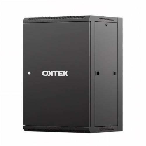 Шкаф настенный телекоммуникационный ONTEK TSN 15U 600х600х770мм, 2 профиля 19, дверь сплошная металл, боковые стенки съемные, разобранный, черный RAL 9005