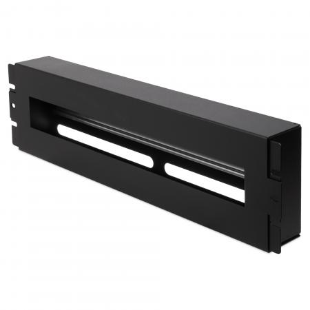 Панель с DIN-рейкой ONTEK PIDP3U-9005 (ВРУ), с передней крышкой, крепление 19 3U, черный RAL 9005