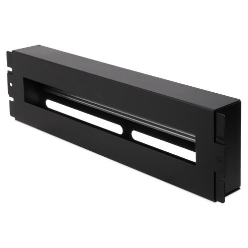 Панель с DIN-рейкой ONTEK PIDP3U-9005 (ВРУ), с передней крышкой, крепление 19 3U, черный RAL 9005
