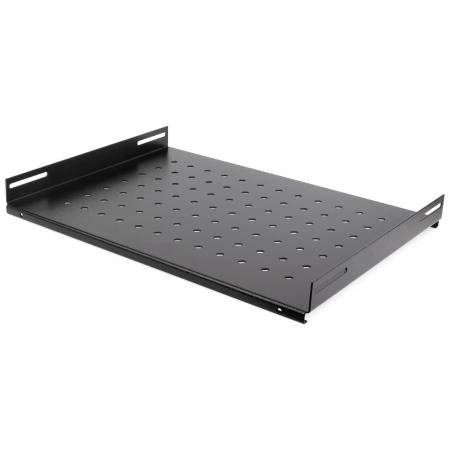 Полка стационарная ONTEK SH600100-9005 470х350мм, для напольных шкафов глубиной 600мм, нагрузка до 100кг, черный RAL 9005