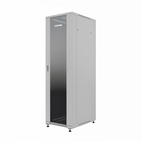 Шкаф напольный универсальный серверный ONTEK TC 42U 800х800мм, 4 профиля 19, двери стекло и сплошная металл, боковые стенки съемные, регулируемые опоры, разобранный, серый RAL 7035